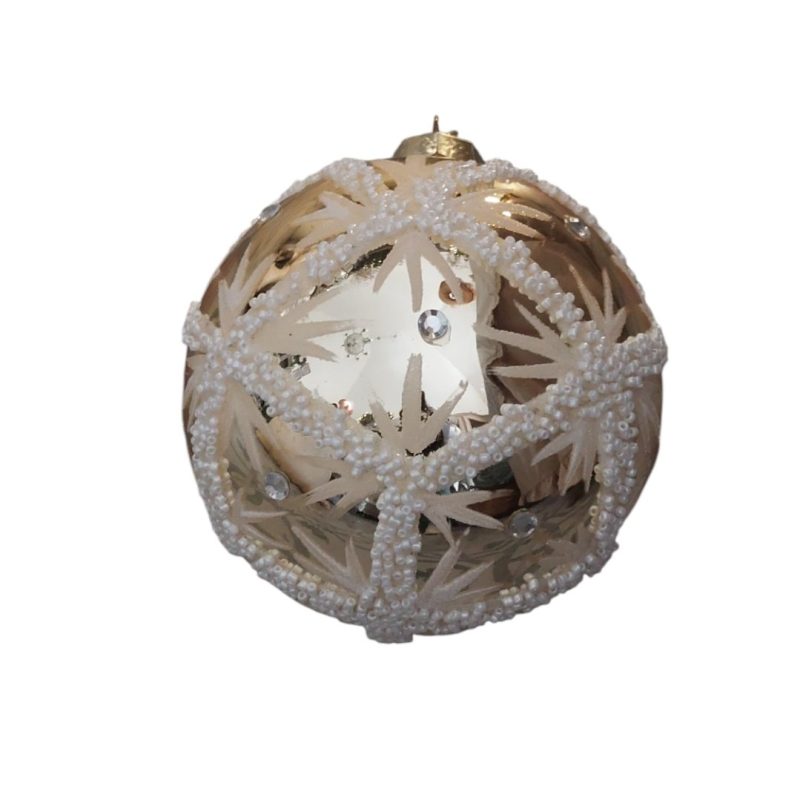 Sfera effetto neve 10 cm Fiori di Lena