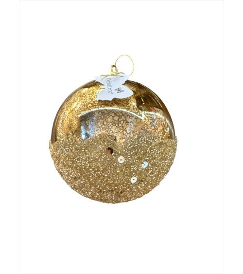 SFERA ORO CON PAILLETTES di FIORI DI LENA