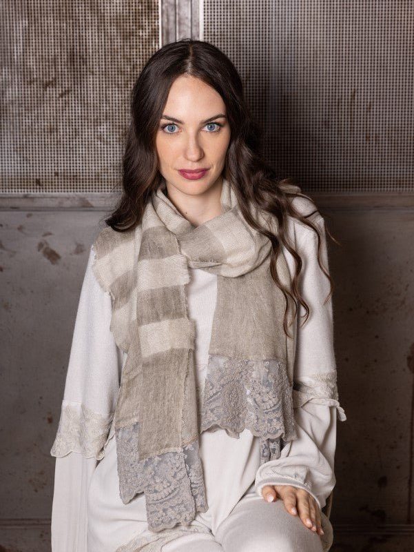 Pashmina Riga Fango Chez Moi