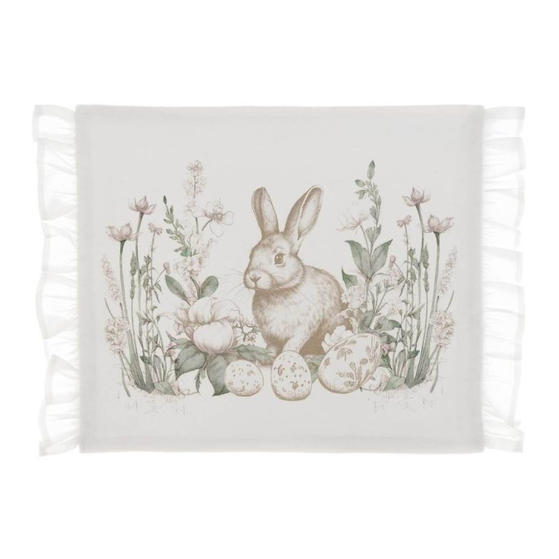 Blanc Mariclo Tovaglietta con Gala coll.Le Jardin des Lapin di Blanc Mariclo