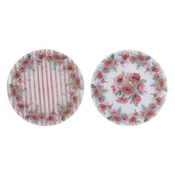 sottopiatto decoro assortito coll coquelicot di Blancmariclo