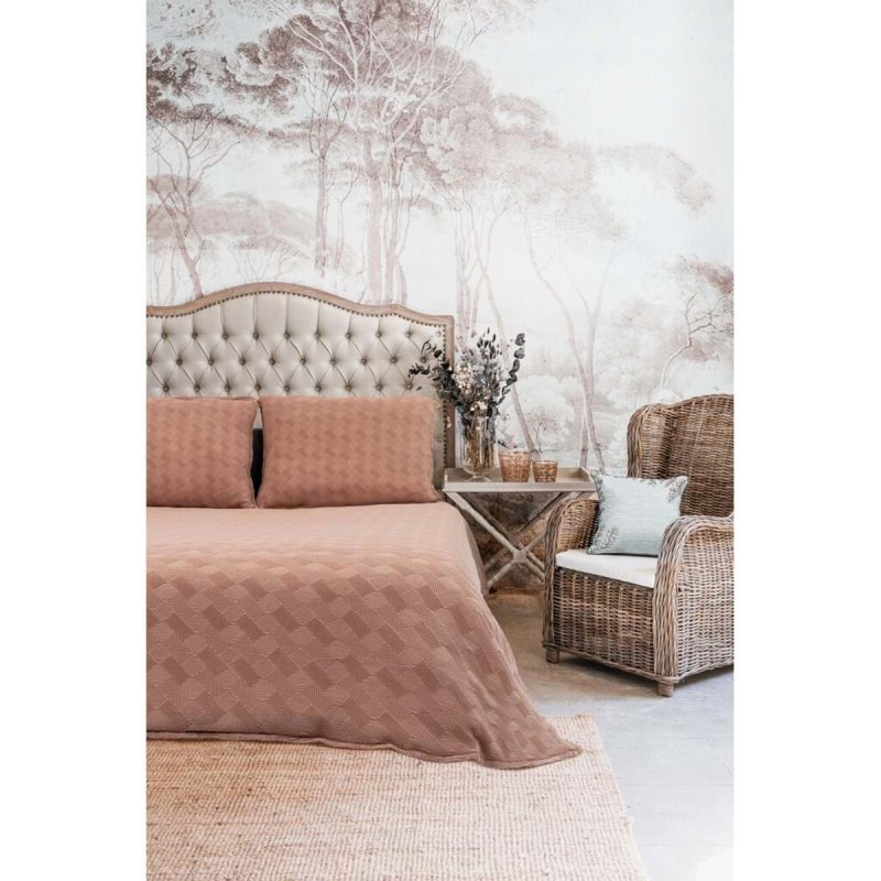 copriletto in corolle effetto maglia, coll Blancmariclo