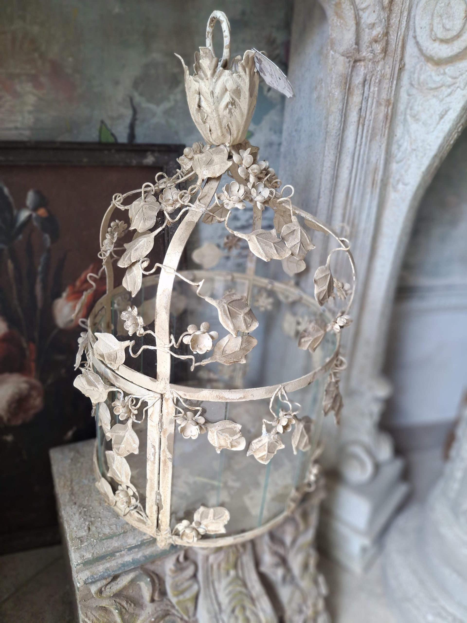 Blanc Mariclò lanterna in Ferro 37 x 37