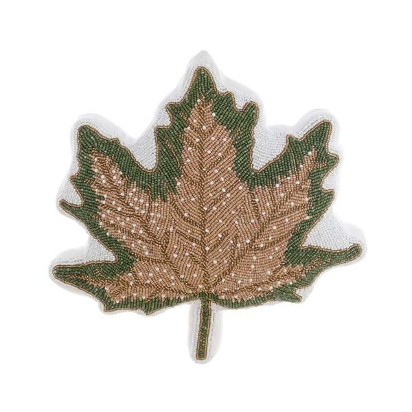 Cuscino a forma Foglia , ricamato di Blancmariclo