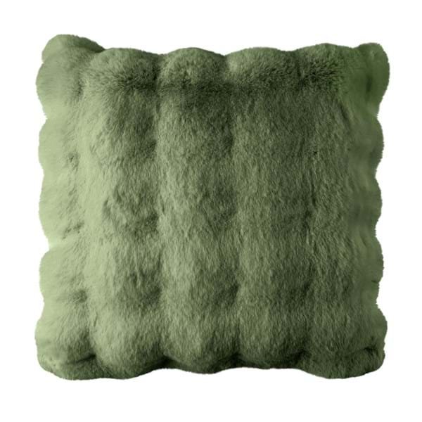 Cuscino in eco pelliccia verde di Blancmariclo