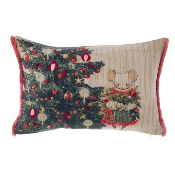 Cuscino stampato e ricamato Blancmariclo