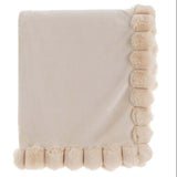 Plaid con Pom Poms 140×170cmɓ di Blancmariclo