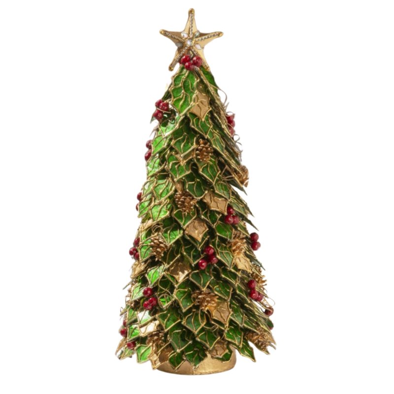 Lamart Albero di Natale Verde Foglie Preziose