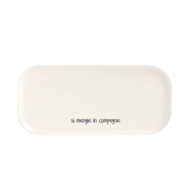 Vassoio rettangolare Si mangia in compagniadi Simple Day