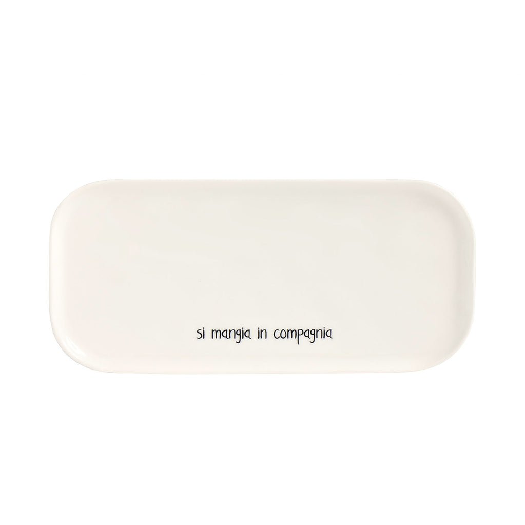 Vassoio rettangolare Si mangia in compagniadi Simple Day