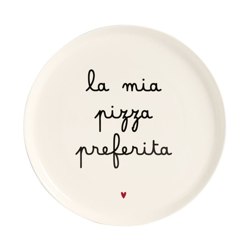 Piatto pizza con scrittaLa mia pizza preferita di Simple Day