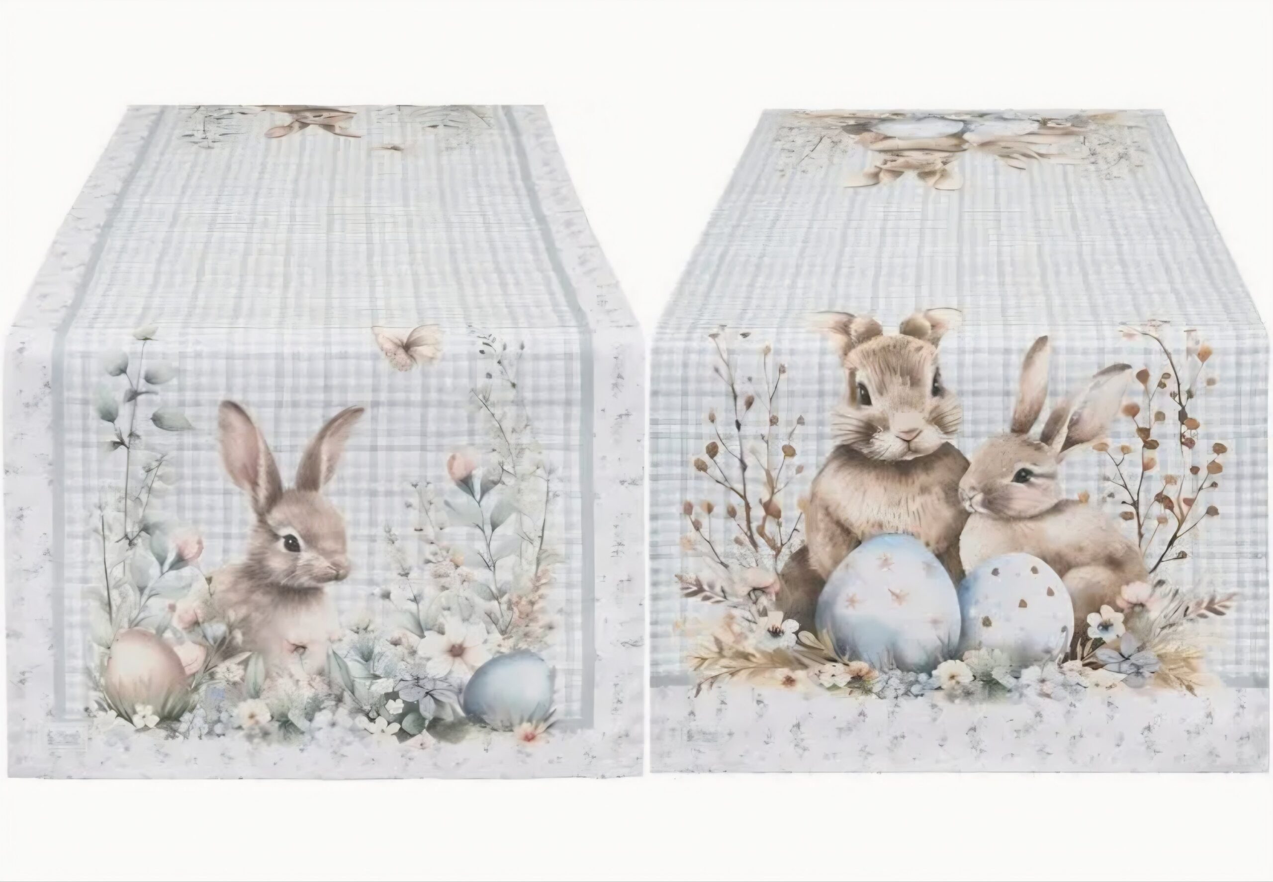 Nuvole di Stoffa Runner Pepen Conigli e Uova assortiti 150×50 - immagine 2