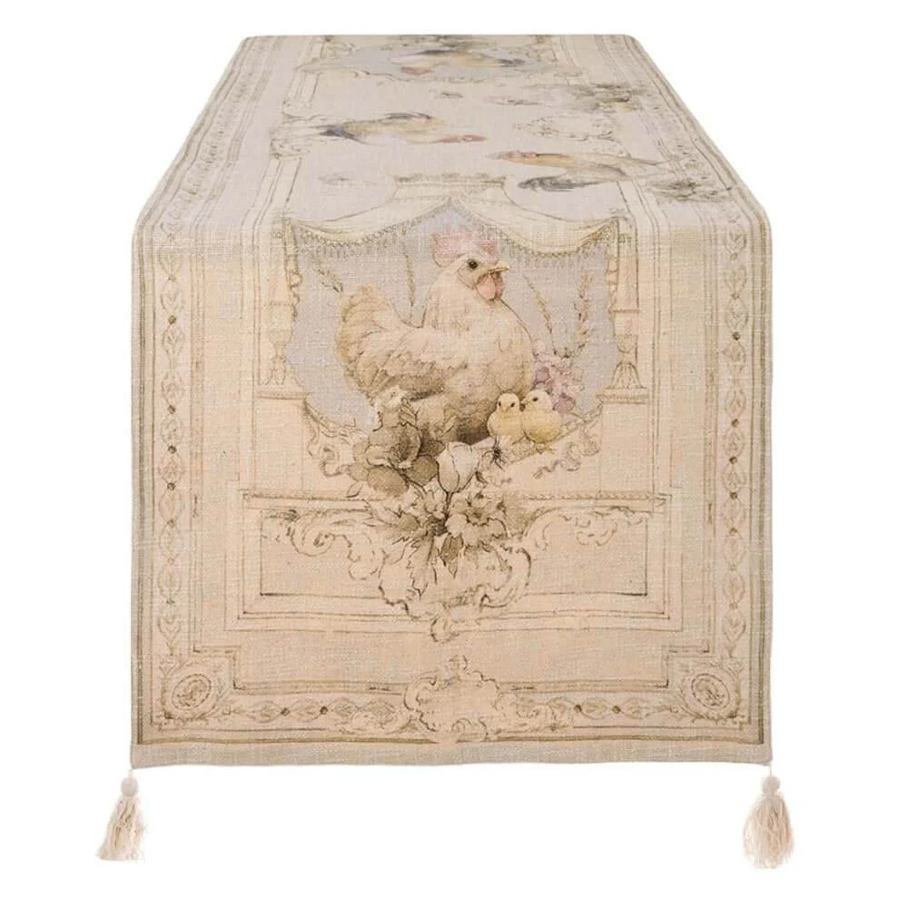 Blanc Mariclo runner/striscia centrotavola con nappe serie Coco cm.50x160